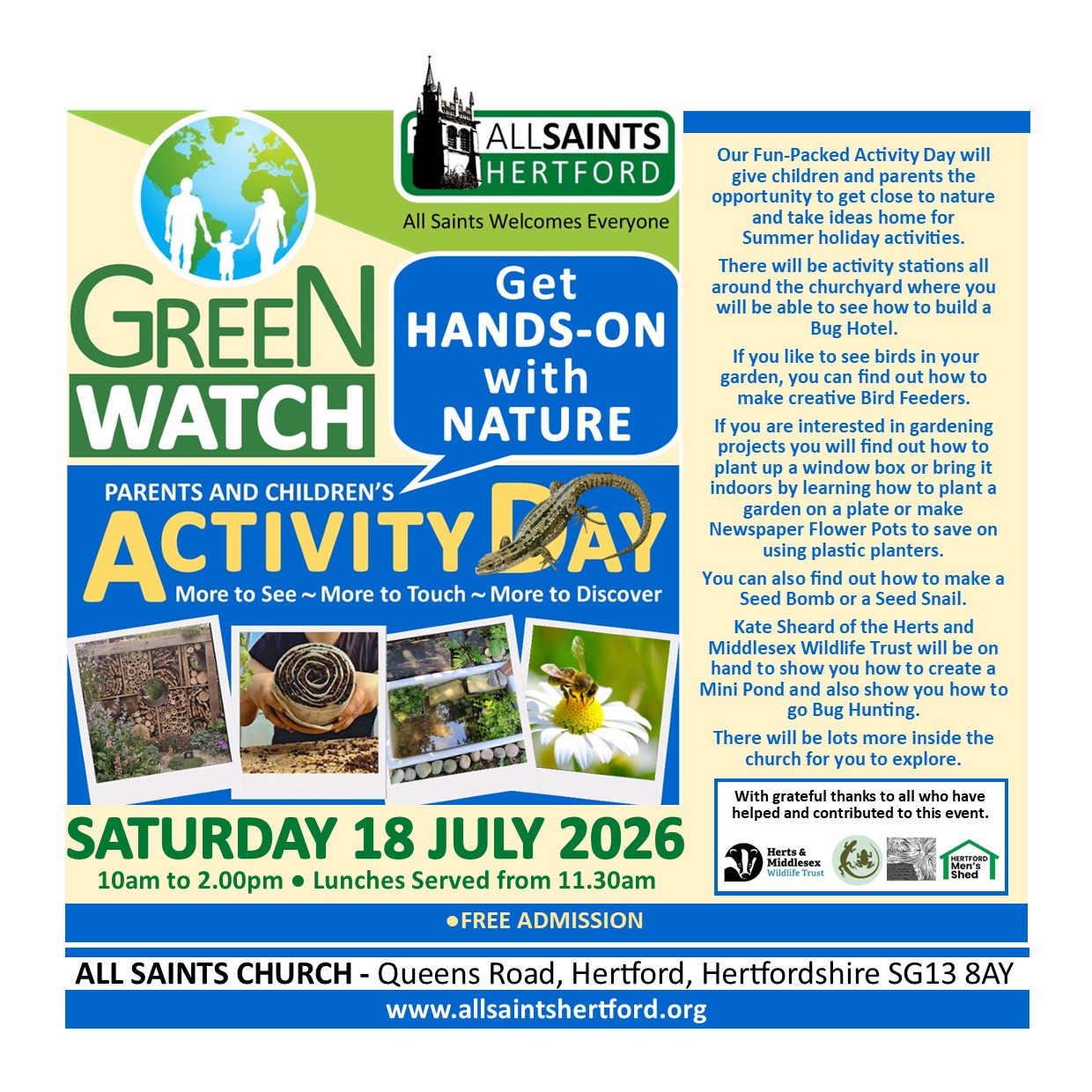 Green Watch Activity Day details